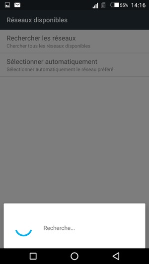 Veuillez attendre la fin de la recherche