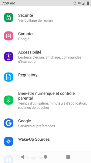 Faites défiler et sélectionnez Sécurité