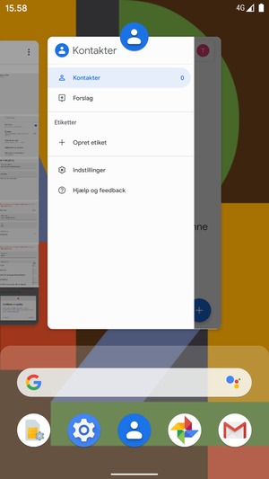 Swipe apps opad for at lukke dem