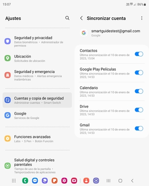 Asegúrese de haber seleccionado Contactos
