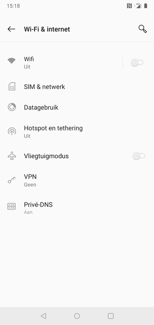 Selecteer Wifi