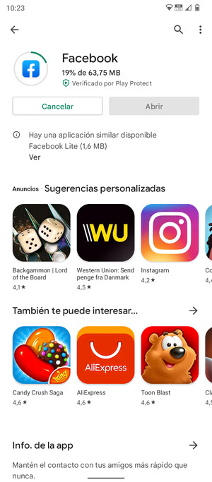 Espere a que el proceso de instalación finalice