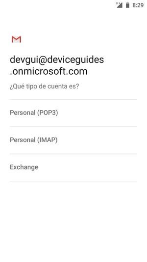 Seleccione Exchange