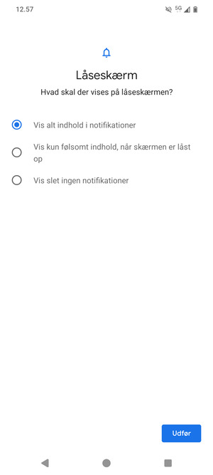 Vælg din foretrukne mulighed og vælg Udfør