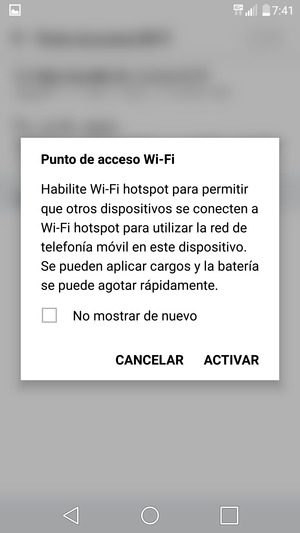 Seleccione ACTIVAR