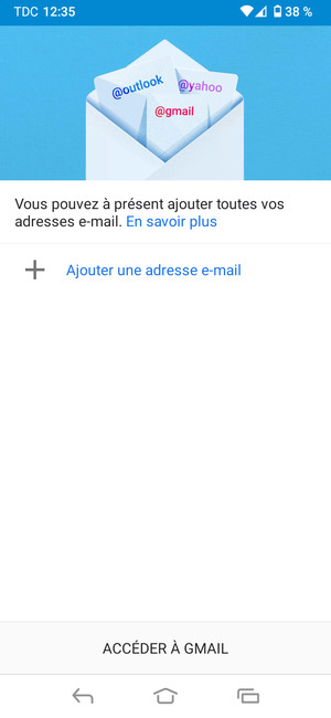 Sélectionnez Ajouter une adresse e-mail