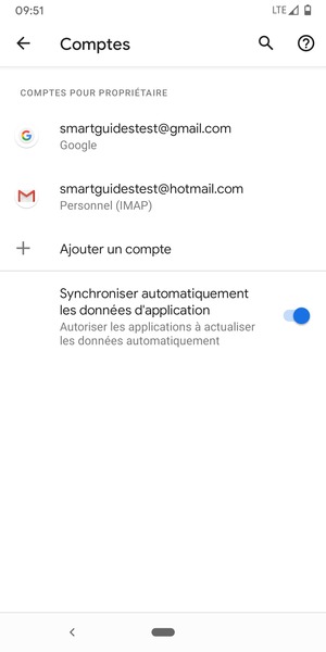Sélectionnez votre compte Google