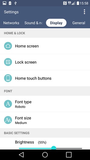 Select Display and Lock screen