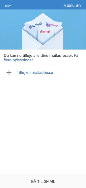 Vælg Tilføj en mailadresse