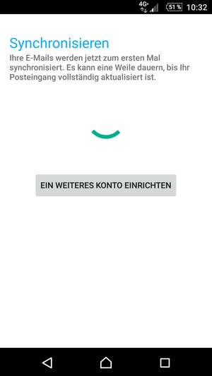 Warten Sie, bis der Synchronisierungsprozess beendet ist