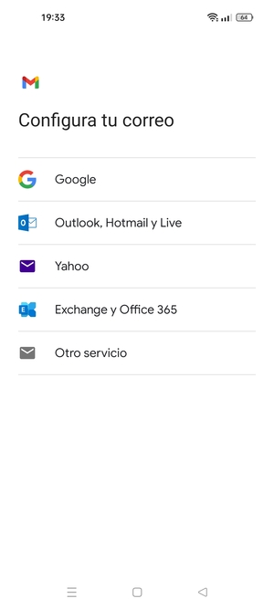 Seleccione Exchange y Office 365