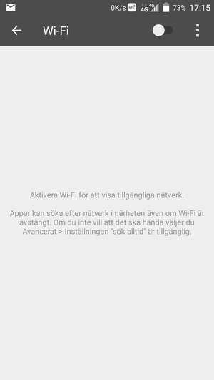 Aktivera Wi-Fi