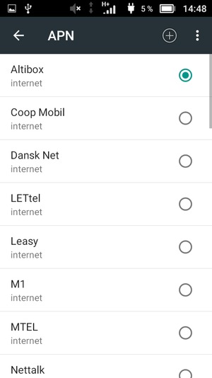 Sélectionnez le bouton du Menu