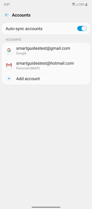 Select your Google account