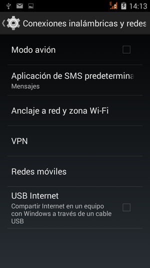 Seleccione Redes móviles