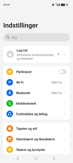 Vælg Mobilnetværk