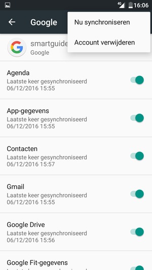 Selecteer Nu synchroniseren