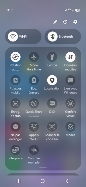 Désactiver Wi-Fi et Bluetooth