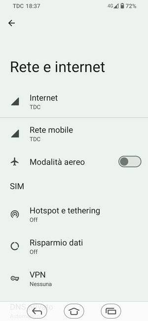 Seleziona Rete mobile