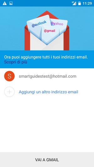 Seleziona VAI A GMAIL
