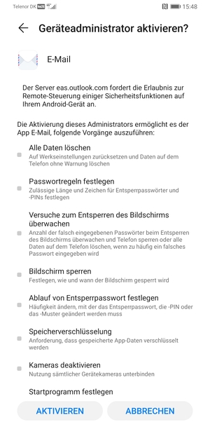 Wählen Sie AKTIVIEREN