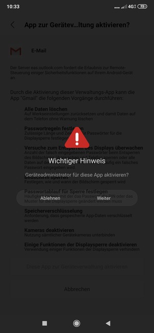 Wählen Sie Weiter