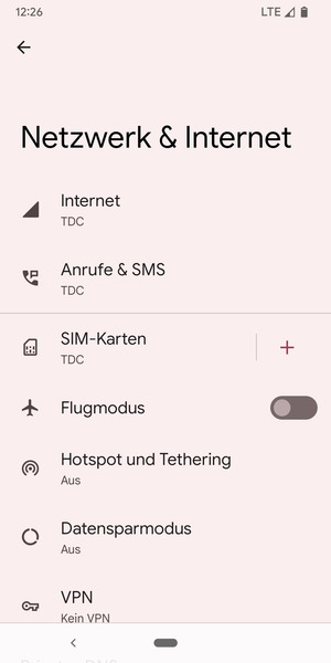 Wählen Sie SIM-Karten