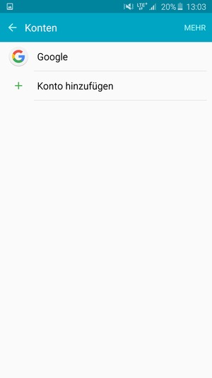 Wählen Sie Google