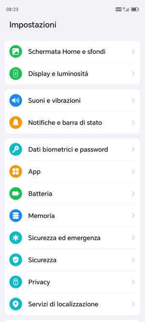 Per attivare il blocco dello schermo, vai al menu Impostazioni e seleziona Dati biometrici e password