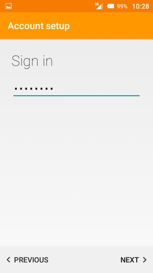 Enter your password and select NEXT