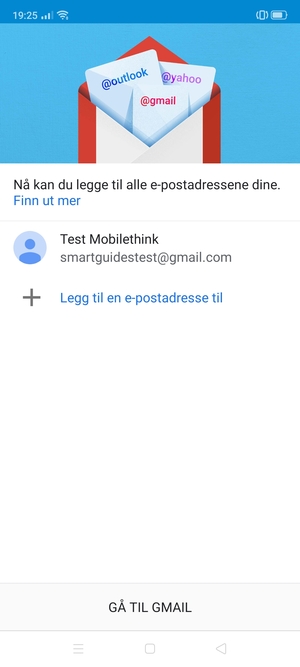Velg GÅ TIL GMAIL
