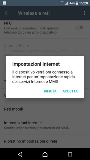 Seleziona ACCETTA