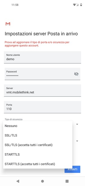 Seleziona Nessuno e FINE