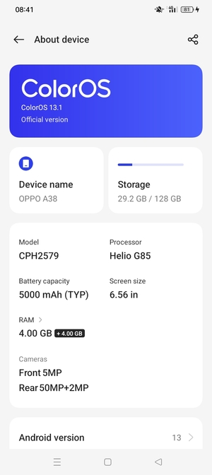 Select ColorOS