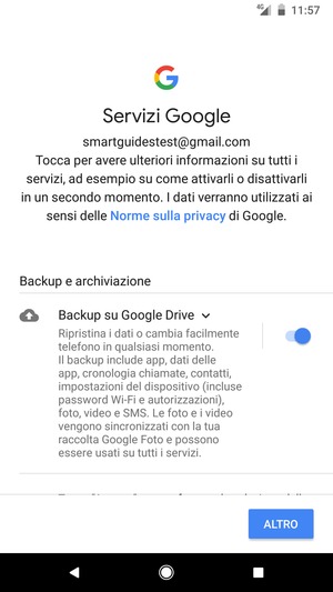 Seleziona ALTRO