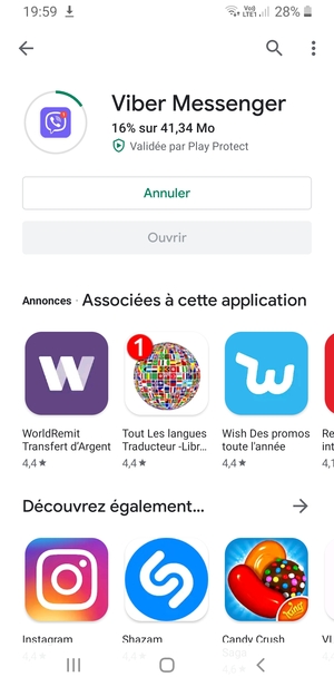 Veuillez attendre la fin de la procédure d'installation