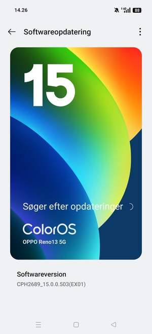 Afvent at søgningen er afsluttet