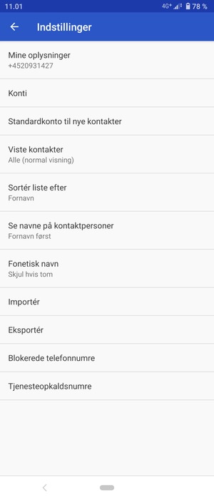 Vælg Importér