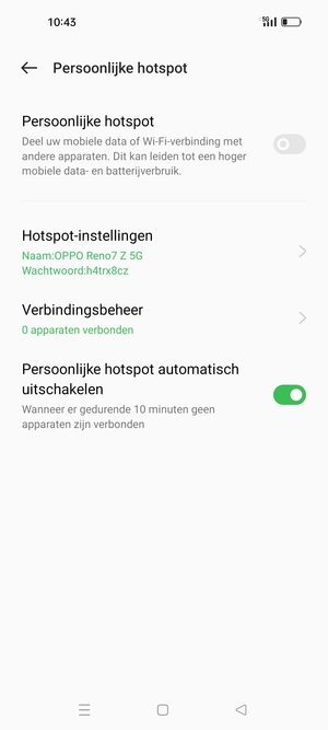 Selecteer Hotspot-instellingen