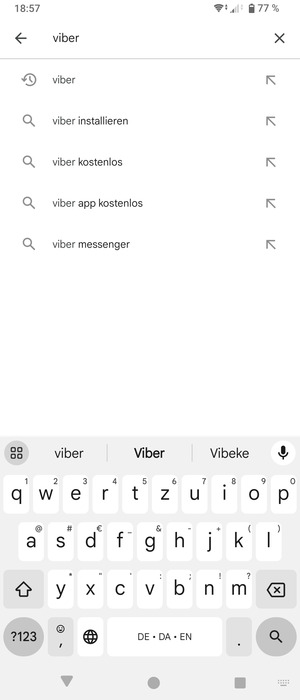 Geben Sie den Namen der App ein und wählen Sie Suchen