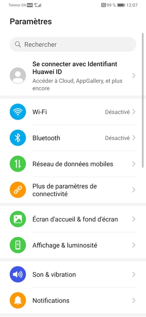 Sélectionnez Wi-Fi