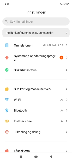 Velg SIM-kort og mobile nettverk
