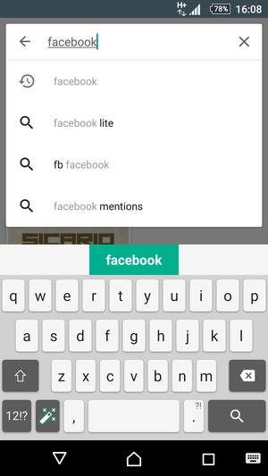 Inserisci il nome dell'app e seleziona Cerca