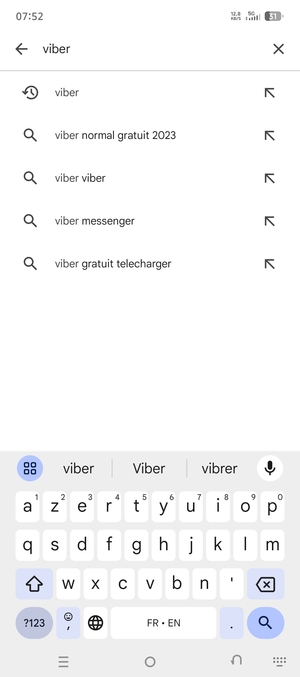 Saisissez le nom de l'appli et sélectionnez Rechercher