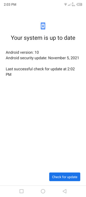 Select Check for update
