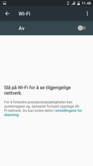 Slå på Wi-Fi