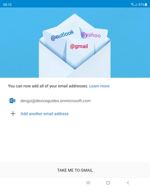 Select TAKE ME TO GMAIL