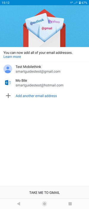 Select TAKE ME TO GMAIL