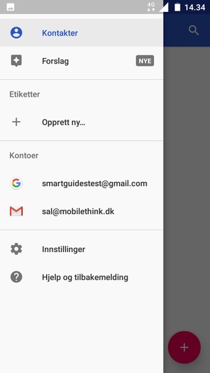 Velg Innstillinger