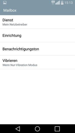 Wählen Sie Einrichtung